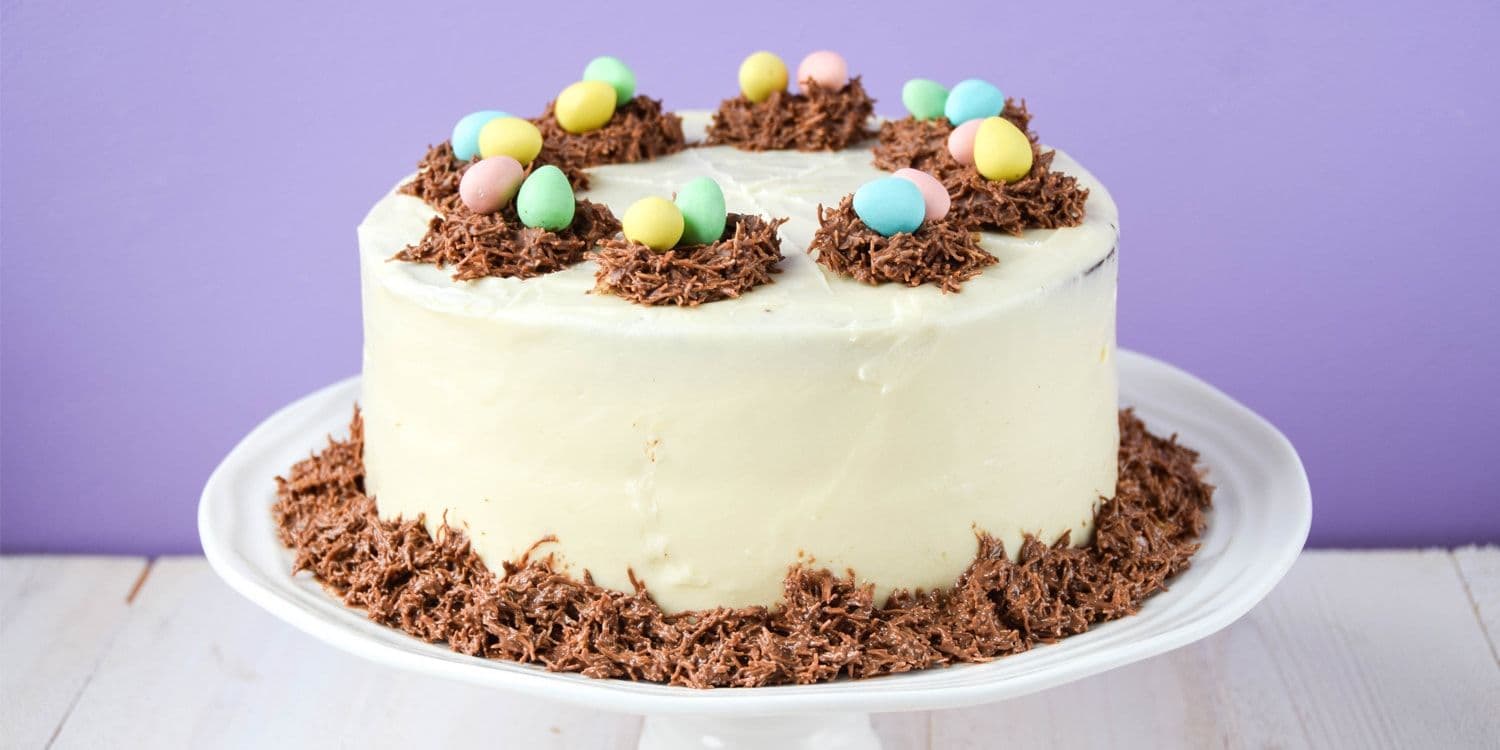 Easter white chocolate carrot cake