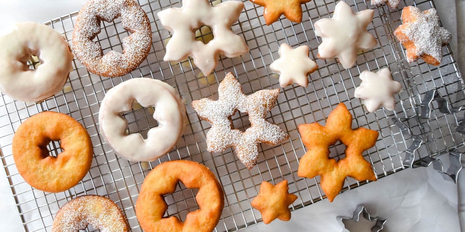 Eggnog doughnuts