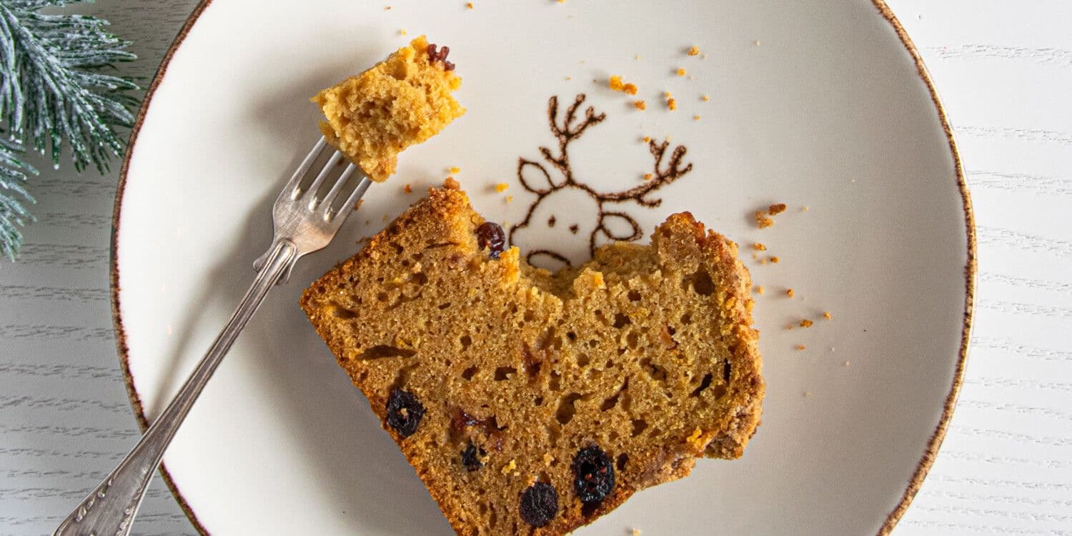 Sweet potato orange bread with cranberries