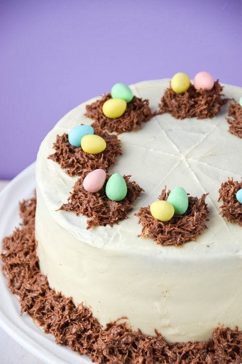 Easter white chocolate carrot cake