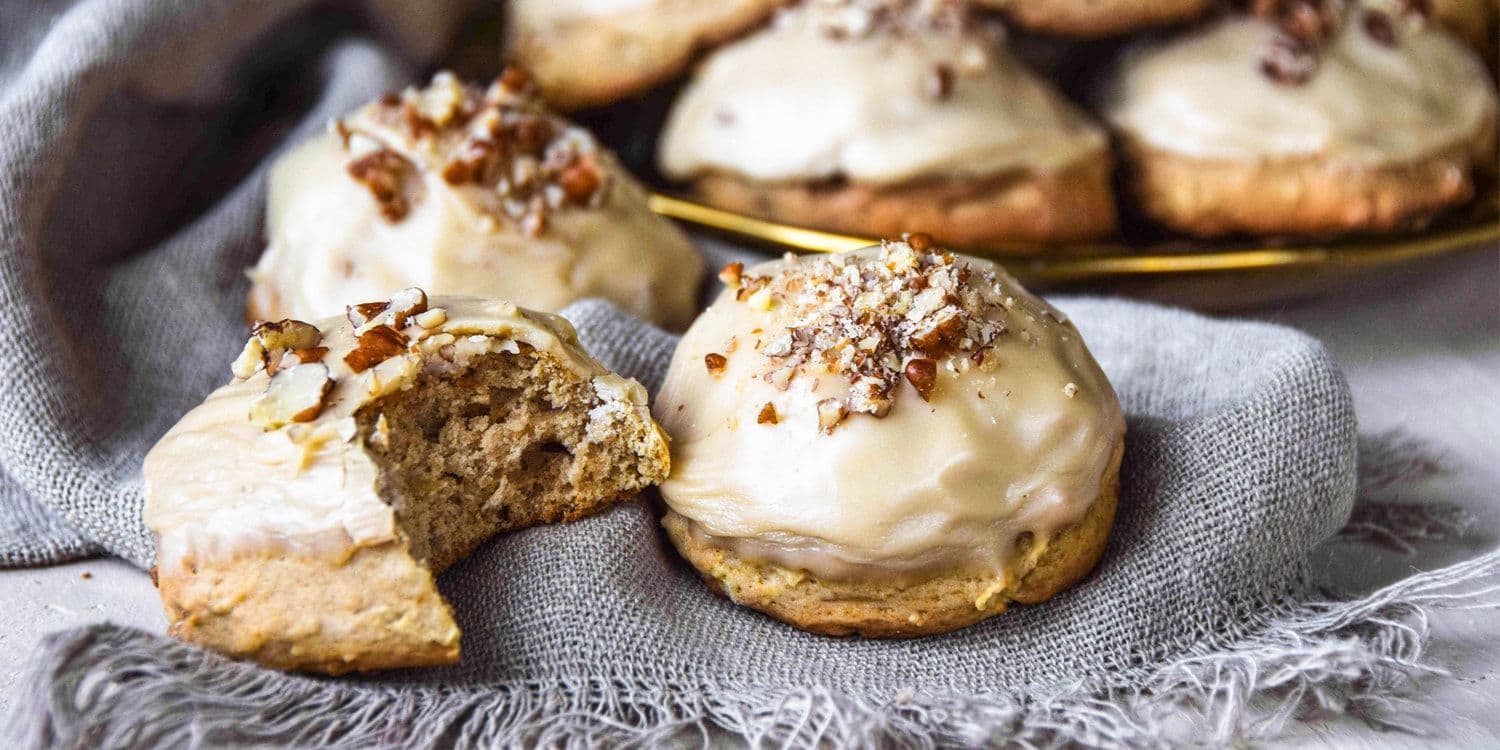 Glazed apple cookies