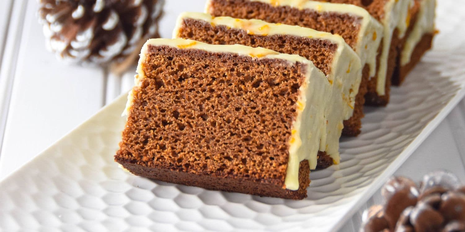 Gingerbread with orange glaze