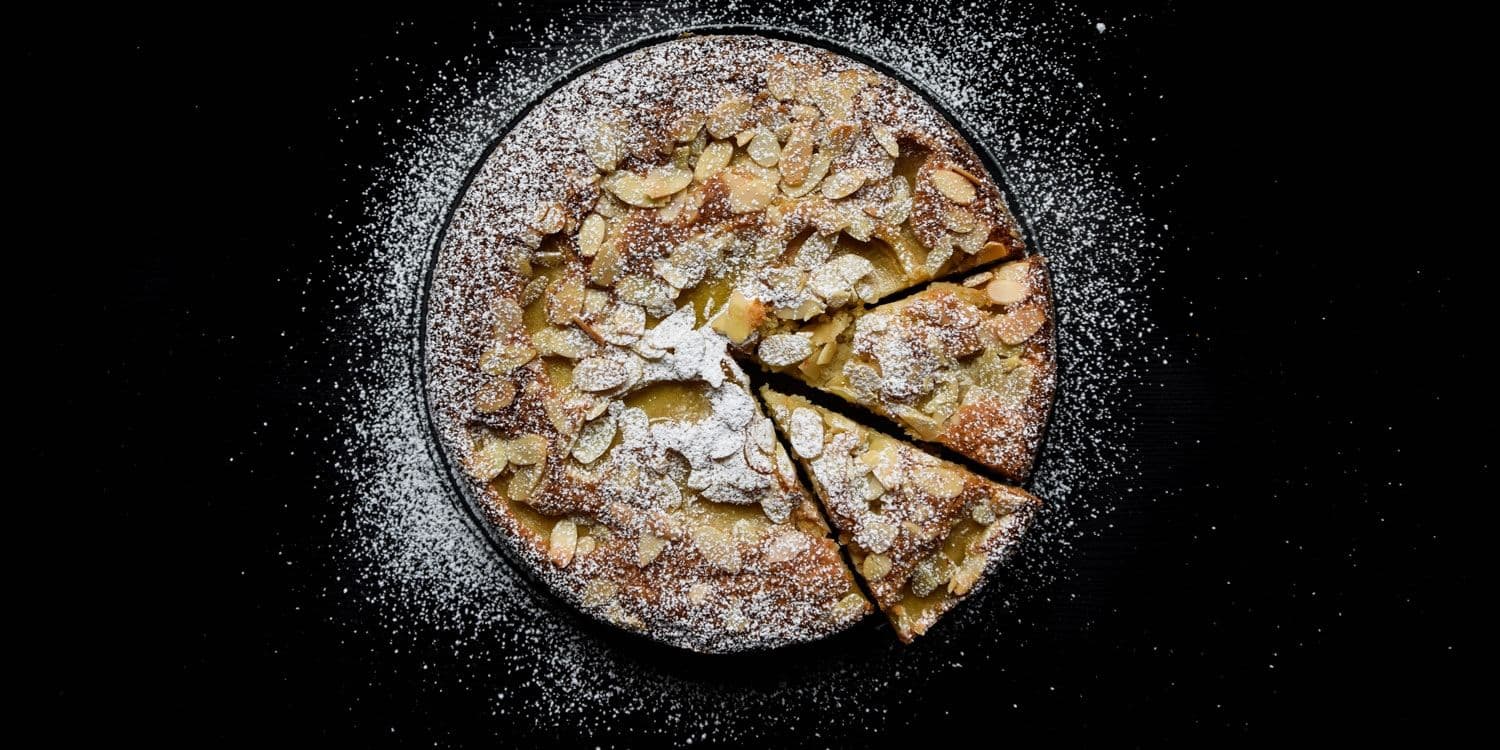 French apple almond cake