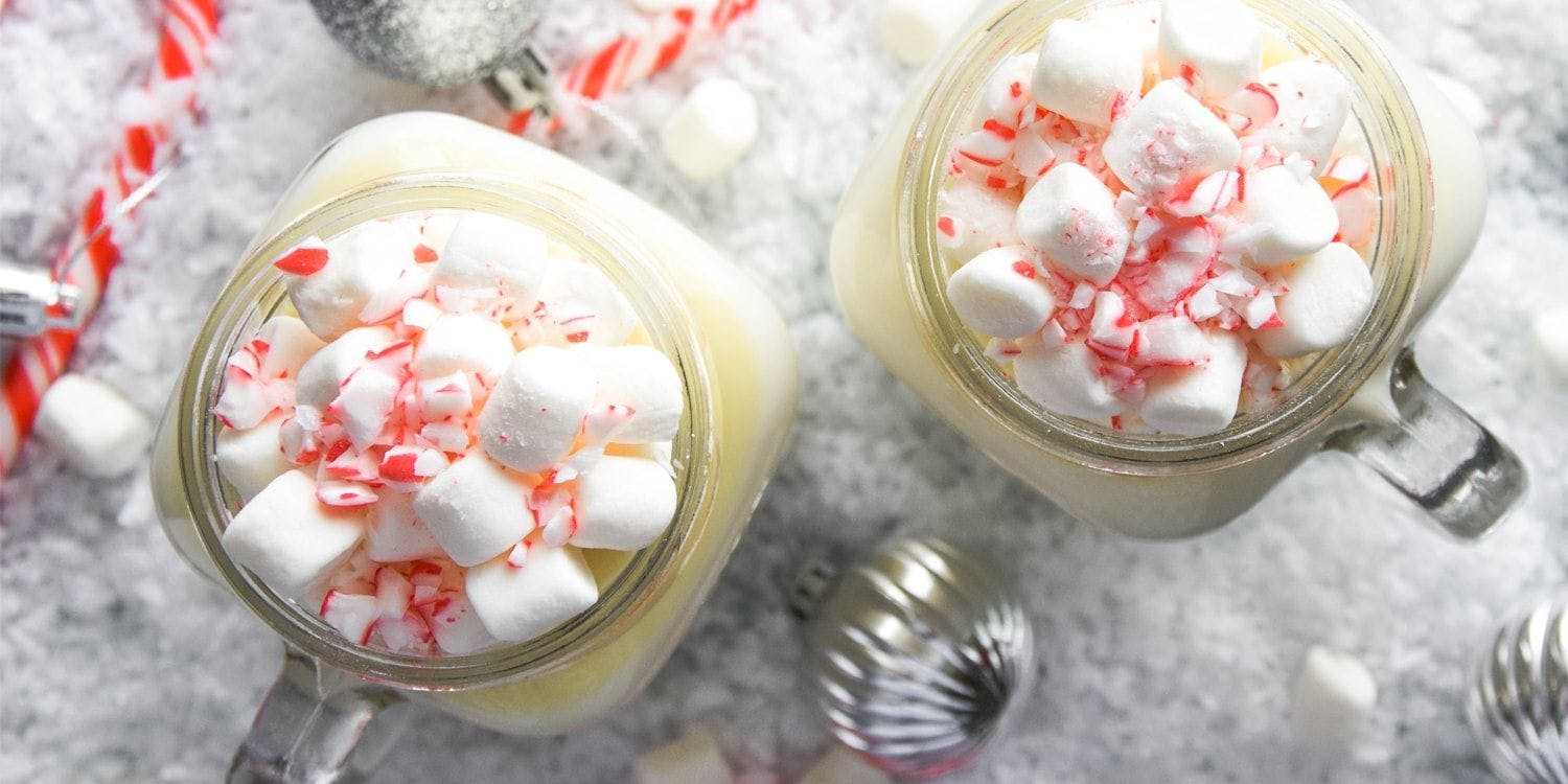 Peppermint white hot chocolate