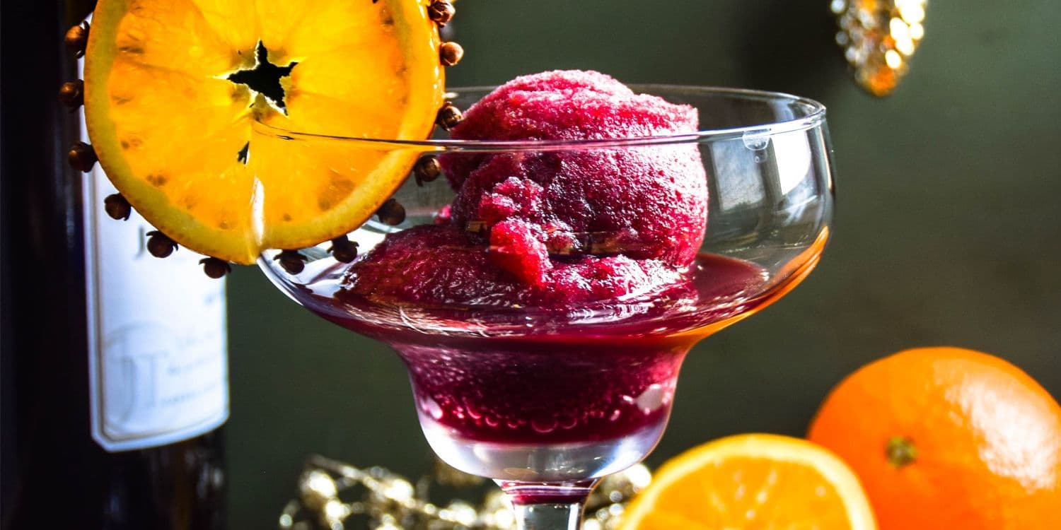 Mulled wine granita